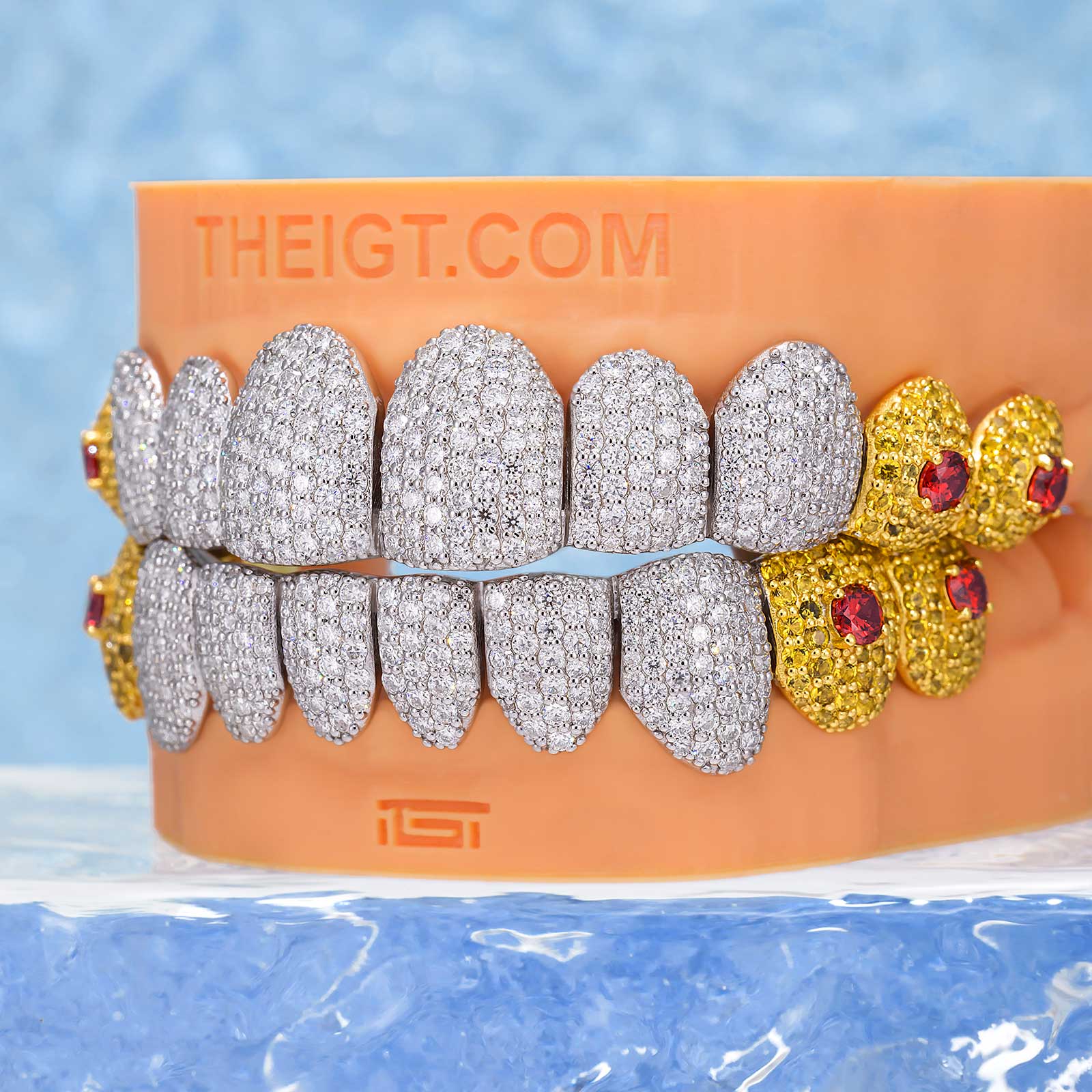 Two-Tone Ruby Fang Grillz - Image 4