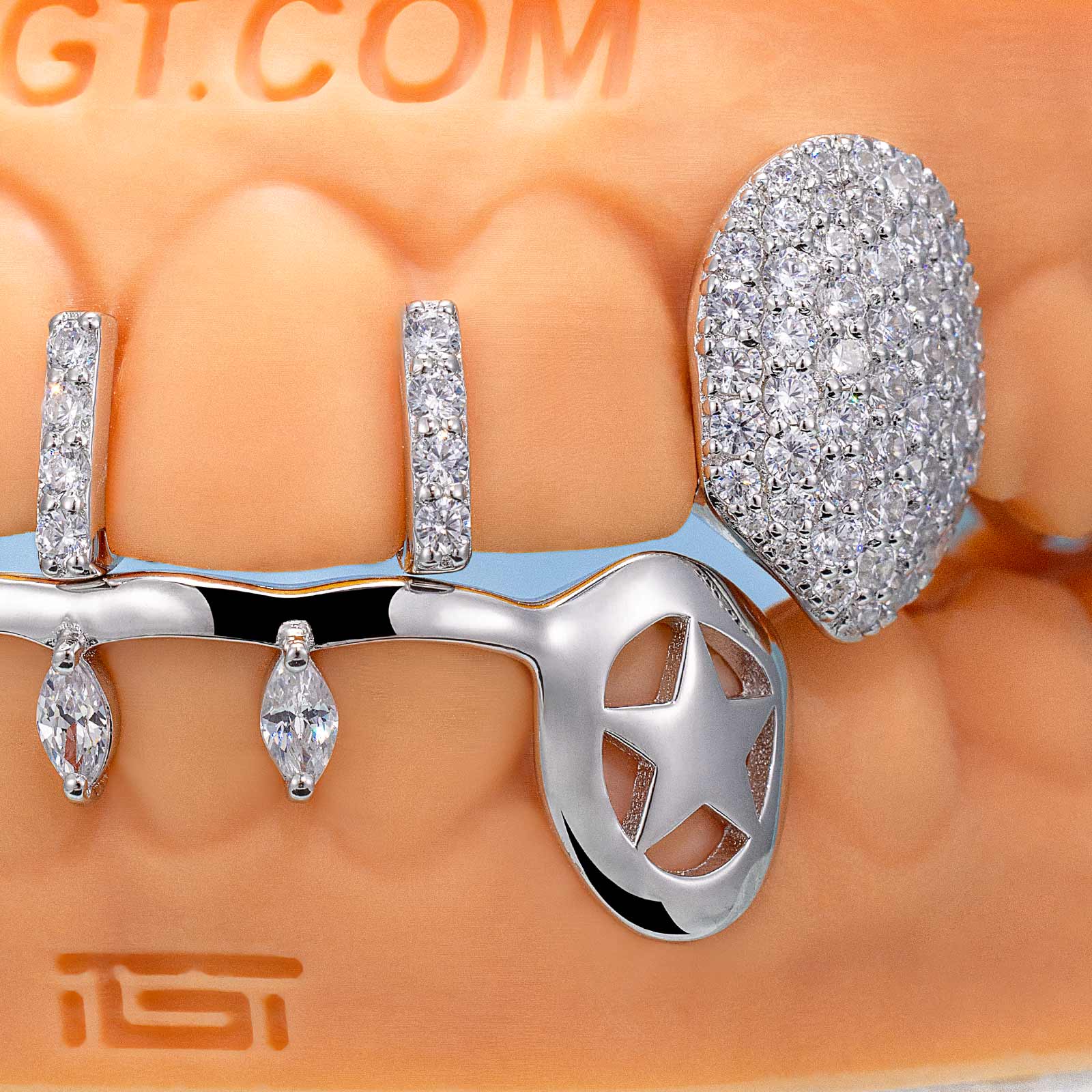 Vampire Fangs W Marquise Cut Bar Grilz - Image 3