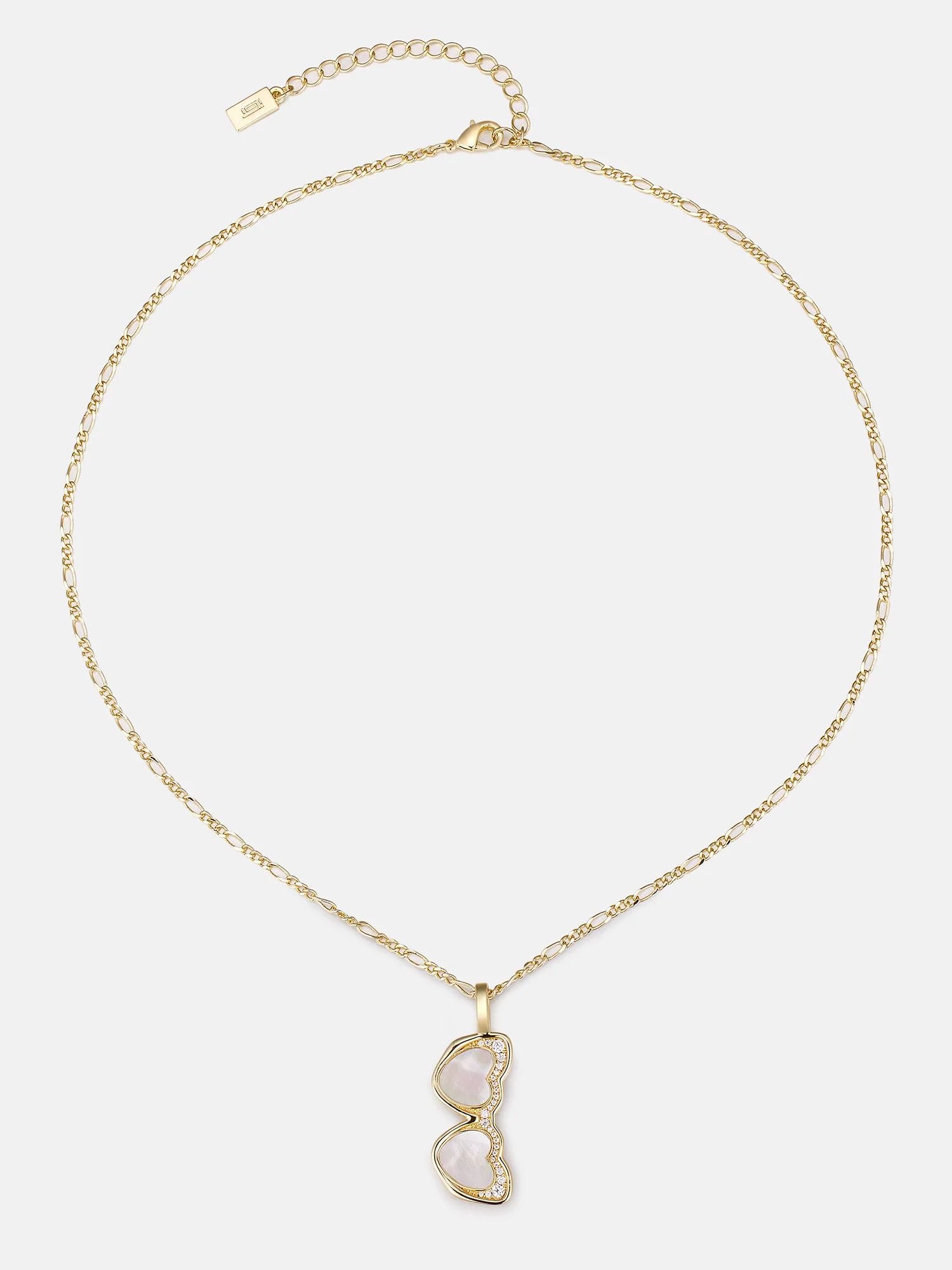 White Fritillaria & Moissanite Sunglasses Necklace - Image 3